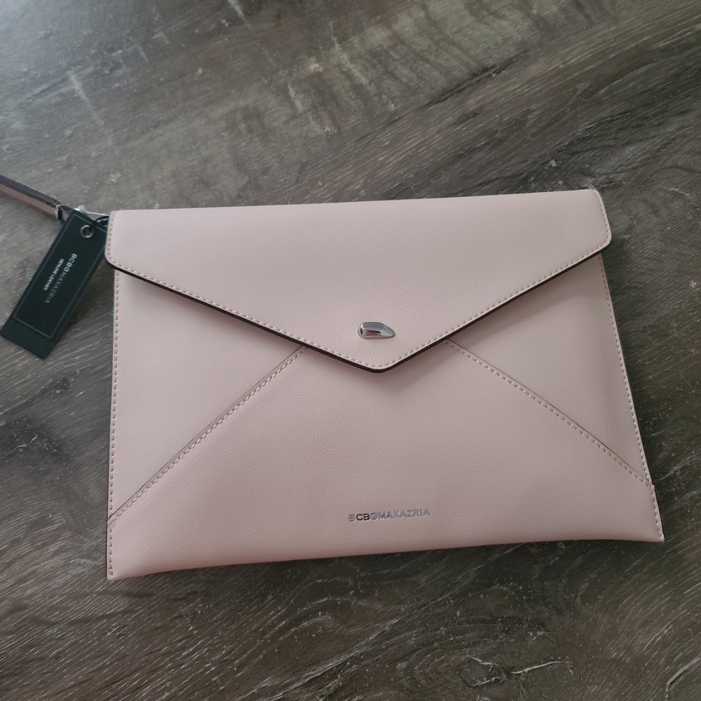 BCBGMAXAZRIA Pink Envelope Clutch